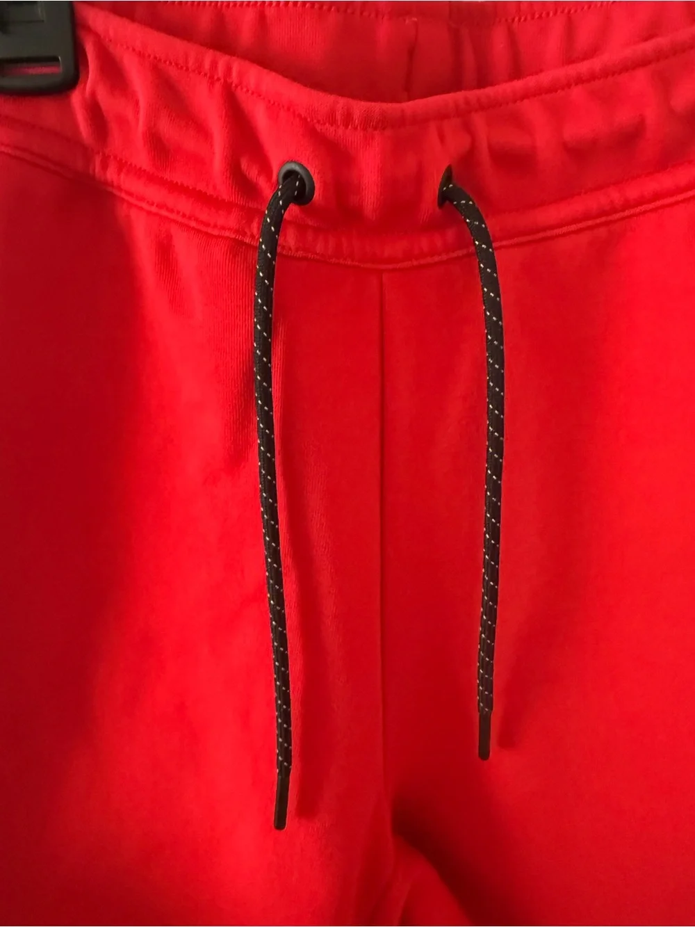 Nike Kids Red Fleece Joggers with Black Logo